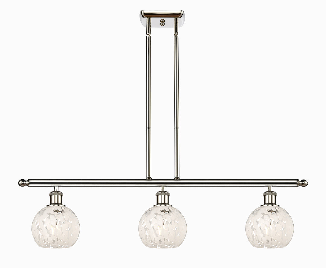 Innovations Lighting White Mouchette 6" Island Light - Polished Nickel