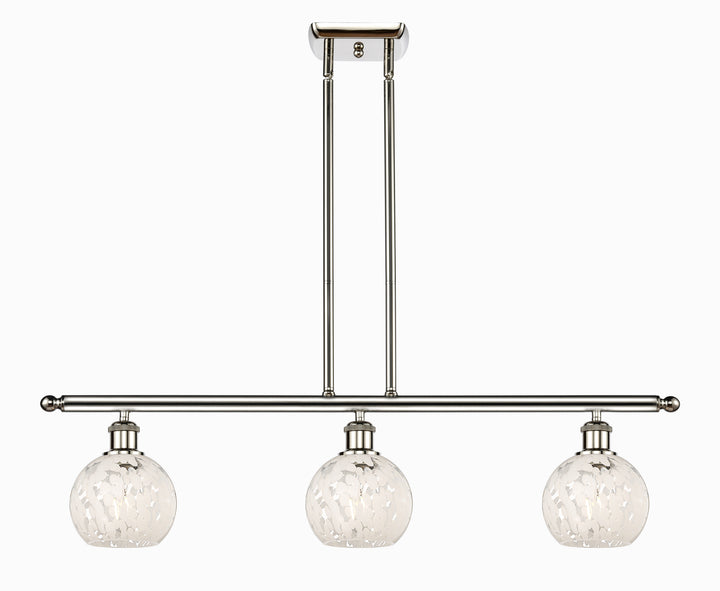 Innovations Lighting White Mouchette 6" Island Light - Polished Nickel