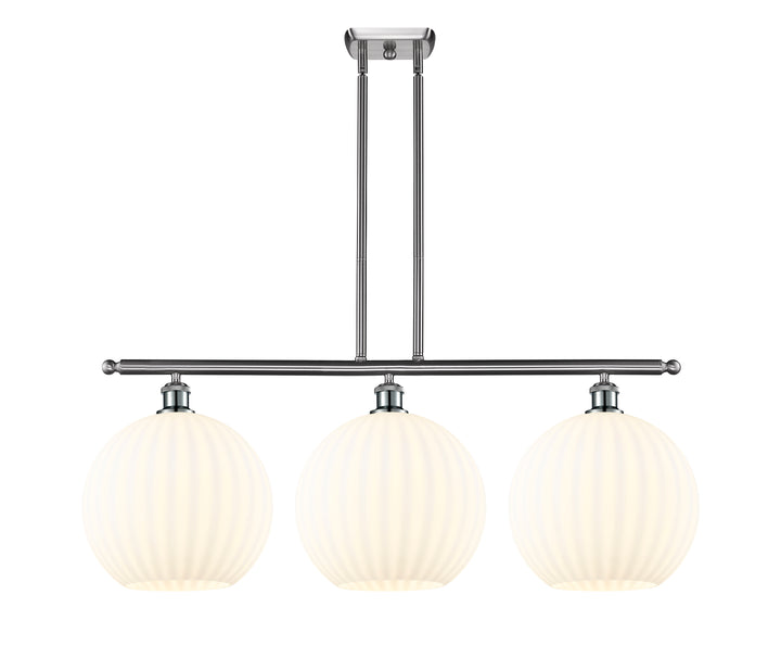 Innovations Lighting White Venetian 12" Island Light - Brushed Satin Nickel