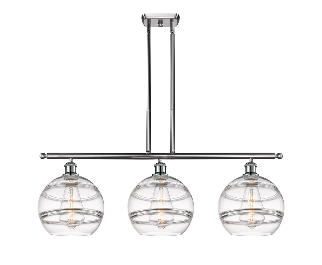 Innovations Lighting Rochester 10" Island Light - Brushed Satin Nickel Linear Chandeliers Innovations Lighting   