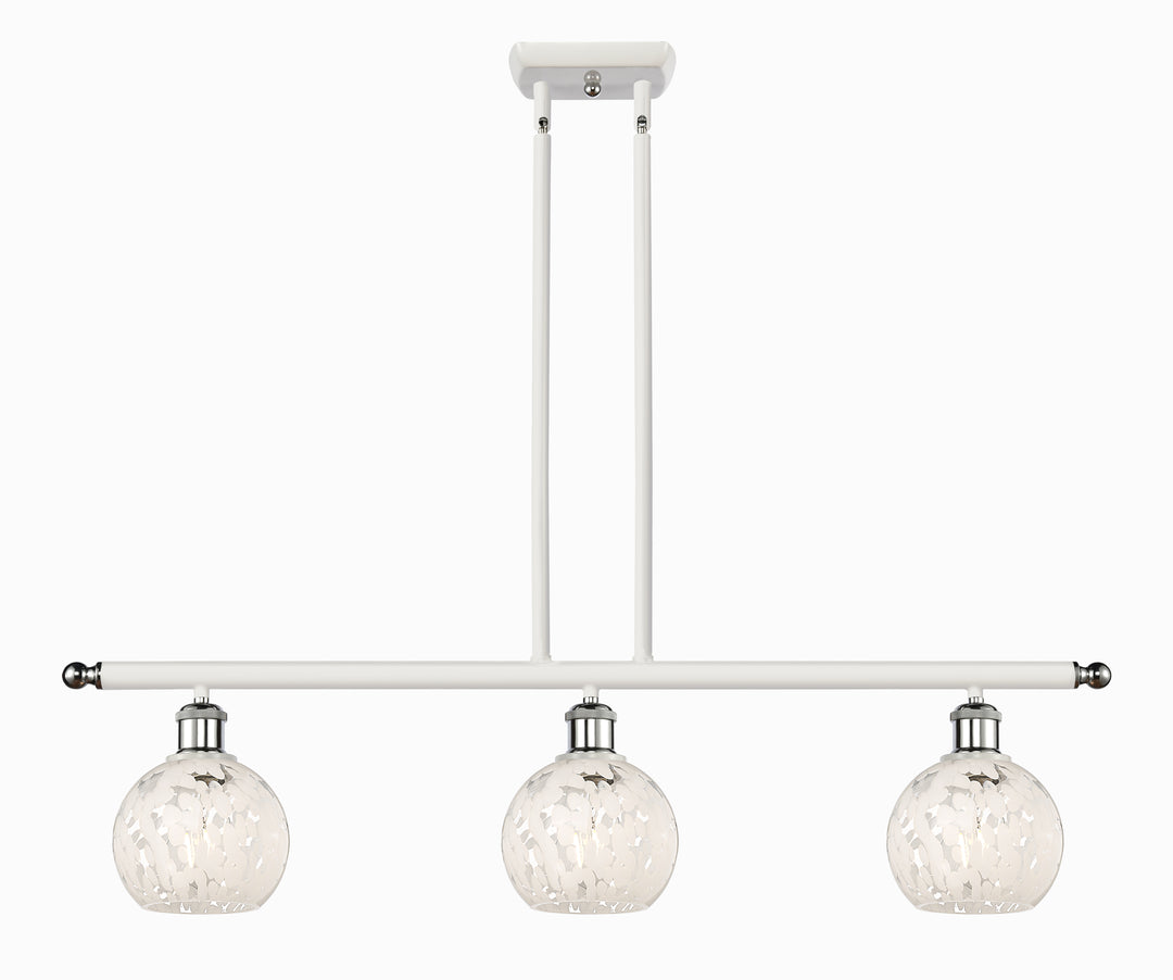 Innovations Lighting White Mouchette 6" Island Light - White Polished Chrome