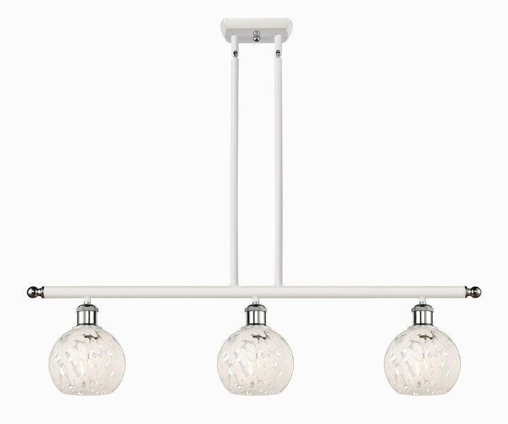 Innovations Lighting White Mouchette 6" Island Light - White Polished Chrome