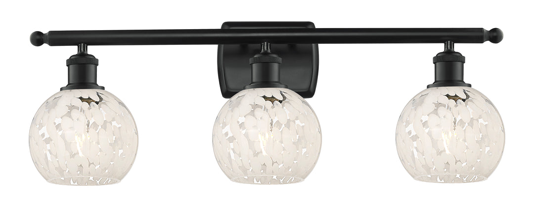Innovations Lighting White Mouchette 6" Bath Vanity Light - Matte Black
