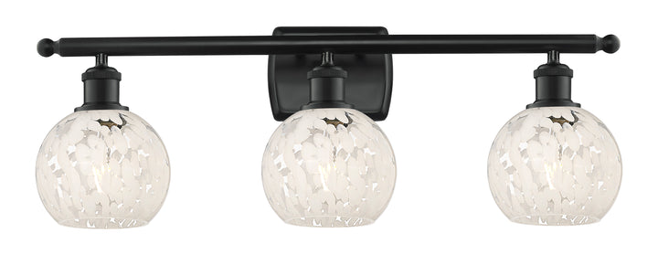 Innovations Lighting White Mouchette 6" Bath Vanity Light - Matte Black