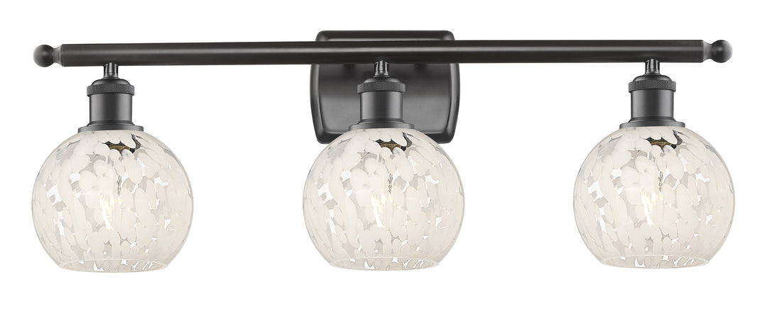 Innovations Lighting White Mouchette 6" Bath Vanity Light - Oil Rubbed Bronze