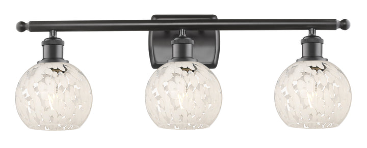 Innovations Lighting White Mouchette 6" Bath Vanity Light - Oil Rubbed Bronze