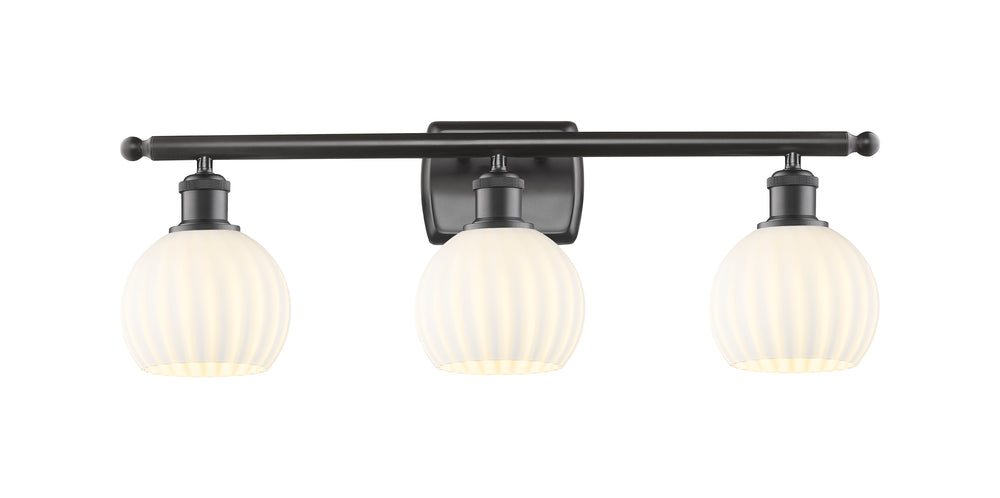 Innovations Lighting White Venetian 6" Bath Vanity Light - Oil Rubbed Bronze Vanity Lights Innovations Lighting   