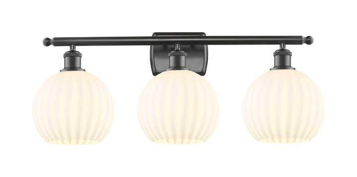 Innovations Lighting White Venetian 8" Bath Vanity Light - Oil Rubbed Bronze Vanity Lights Innovations Lighting   