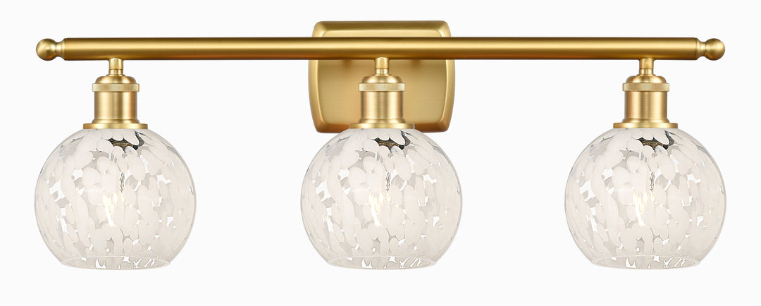 Innovations Lighting White Mouchette 6" Bath Vanity Light - Satin Gold