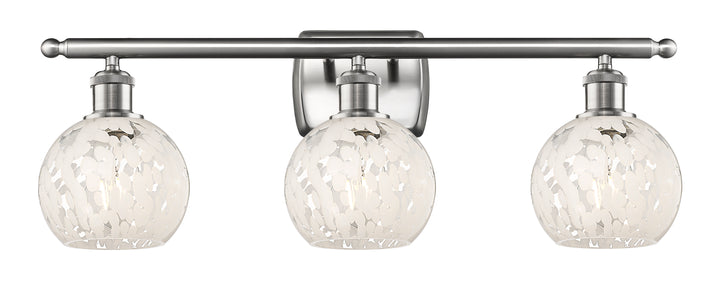 Innovations Lighting White Mouchette 6" Bath Vanity Light - Brushed Satin Nickel