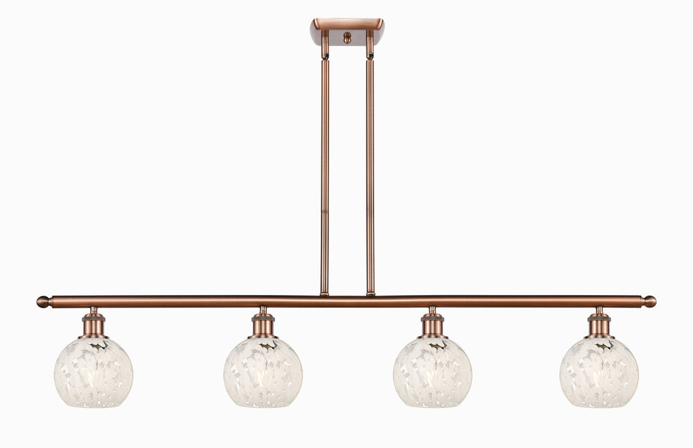 Innovations Lighting White Mouchette 6" Island Light - Antique Copper