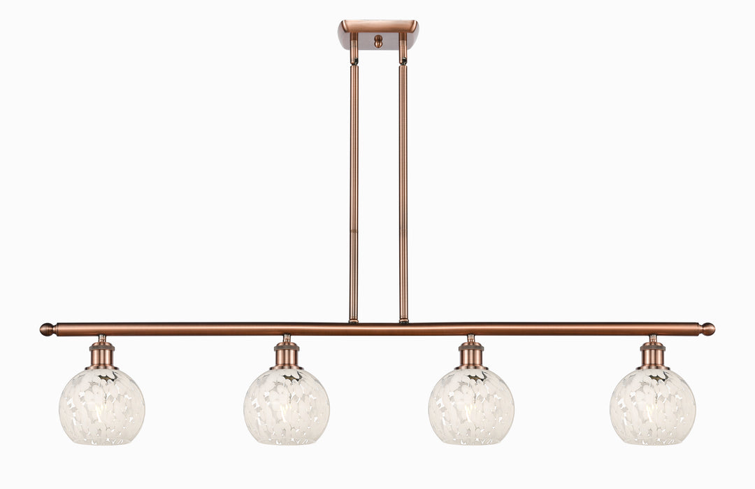 Innovations Lighting White Mouchette 6" Island Light - Antique Copper