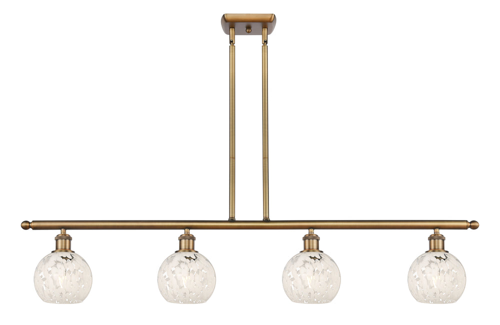 Innovations Lighting White Mouchette 6" Island Light - Brushed Brass