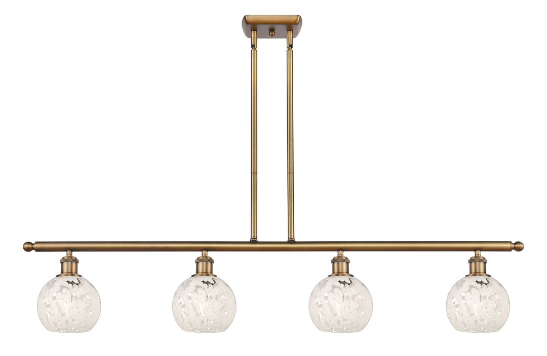Innovations Lighting White Mouchette 6" Island Light - Brushed Brass