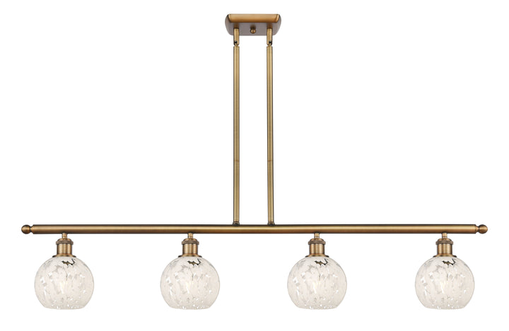Innovations Lighting White Mouchette 6" Island Light - Brushed Brass