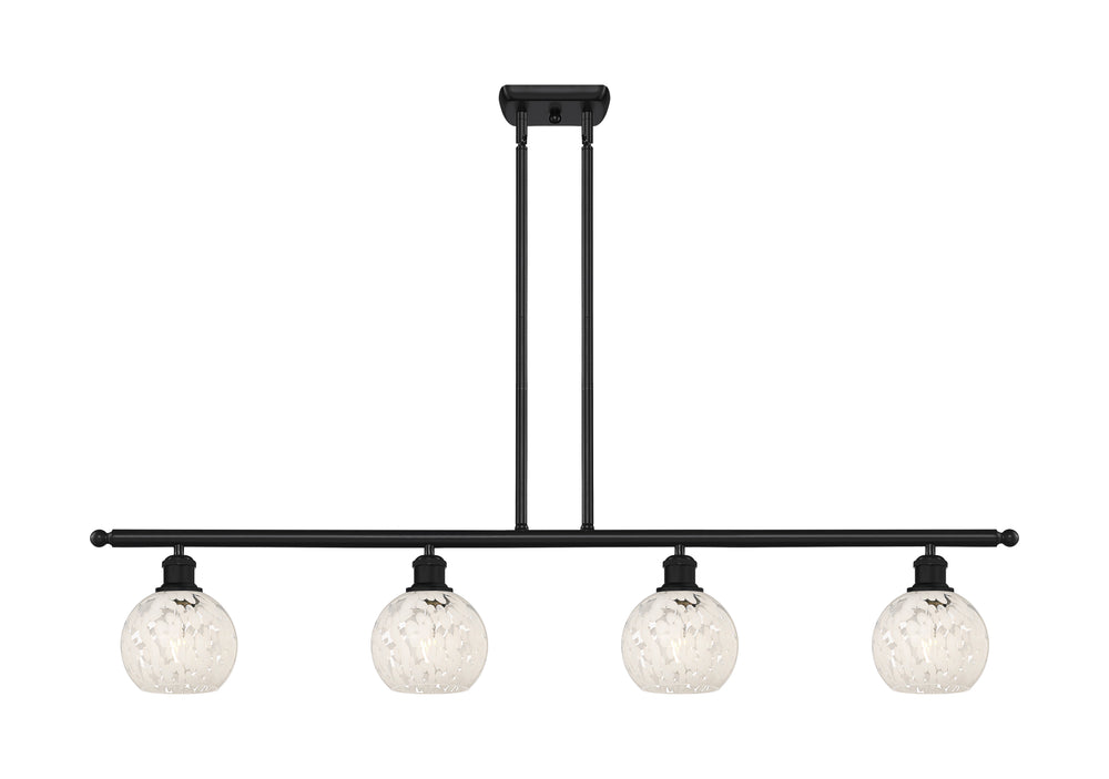 Innovations Lighting White Mouchette 6" Island Light - Matte Black
