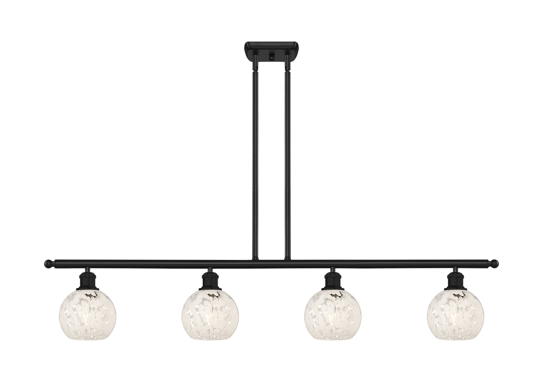 Innovations Lighting White Mouchette 6" Island Light - Matte Black