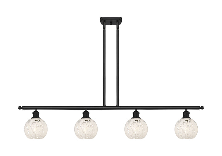 Innovations Lighting White Mouchette 6" Island Light - Matte Black
