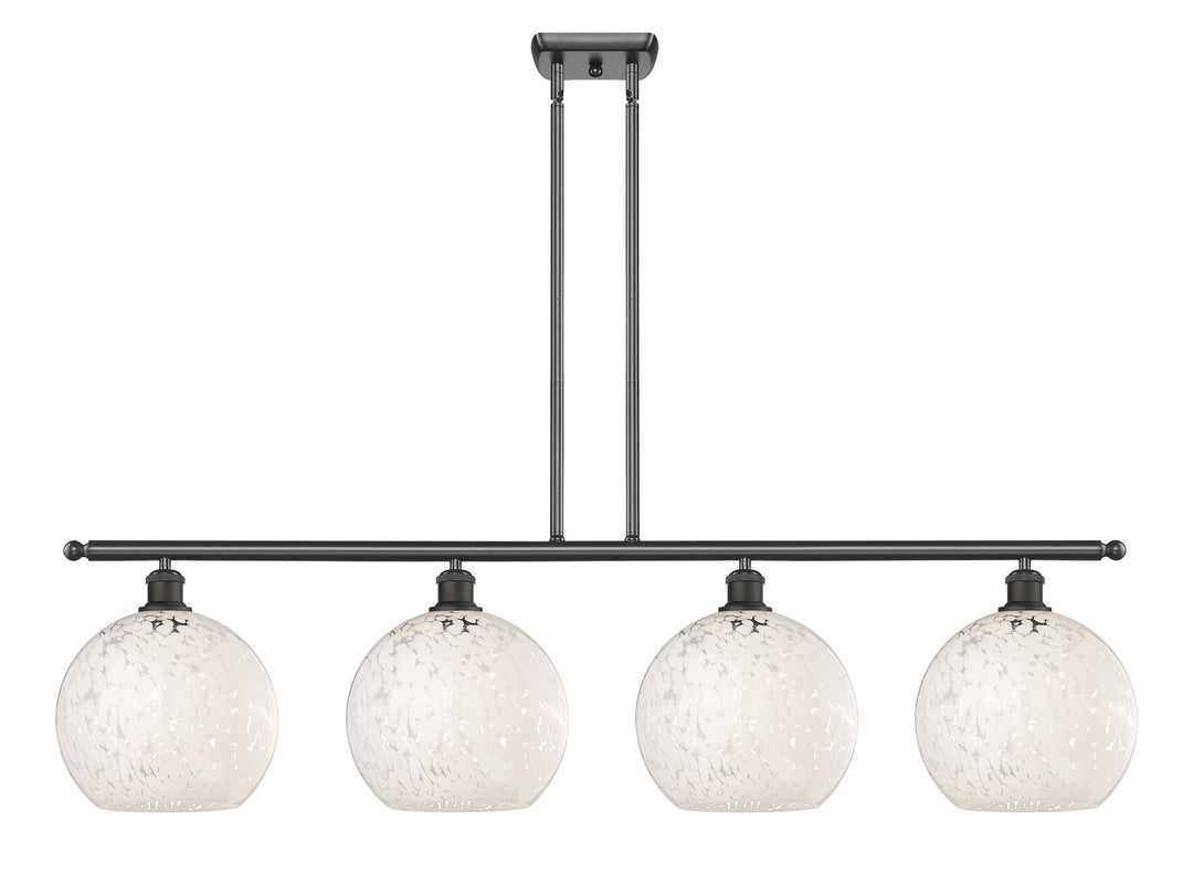 Innovations Lighting White Mouchette 10" Island Light - Oil Rubbed Bronze