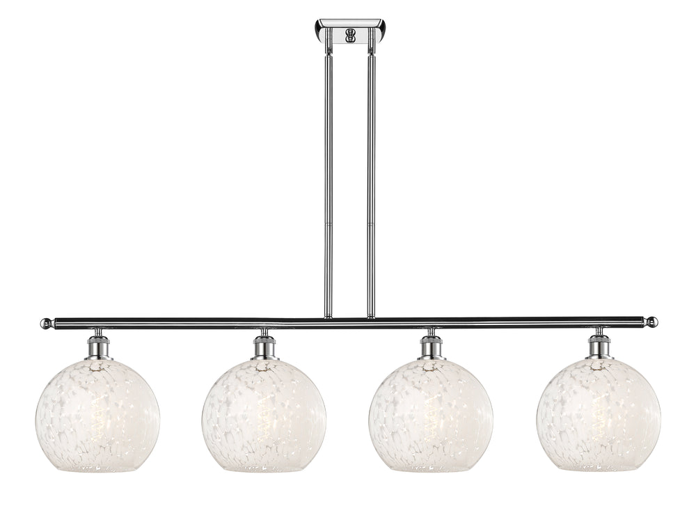 Innovations Lighting White Mouchette 10" Island Light - Polished Chrome