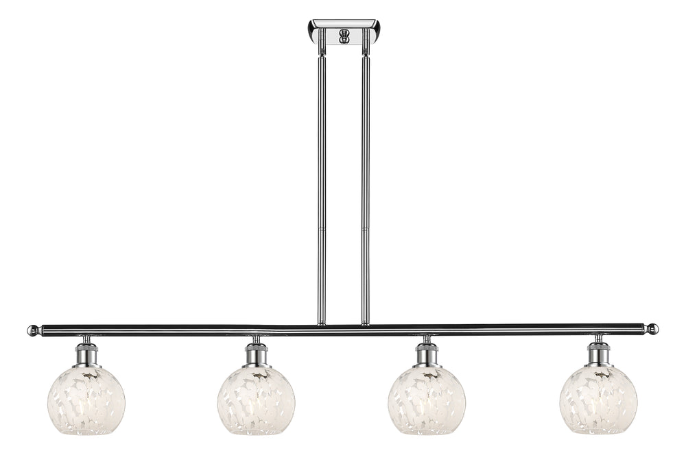 Innovations Lighting White Mouchette 6" Island Light - Polished Chrome