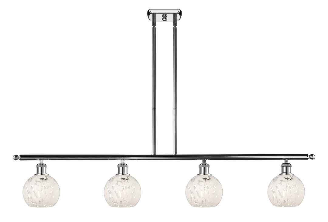 Innovations Lighting White Mouchette 6" Island Light - Polished Chrome