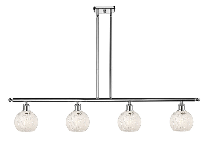 Innovations Lighting White Mouchette 6" Island Light - Polished Chrome