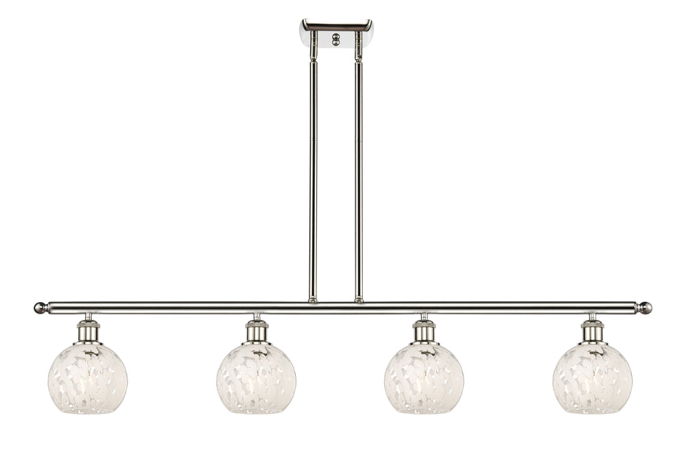 Innovations Lighting White Mouchette 6" Island Light - Polished Nickel
