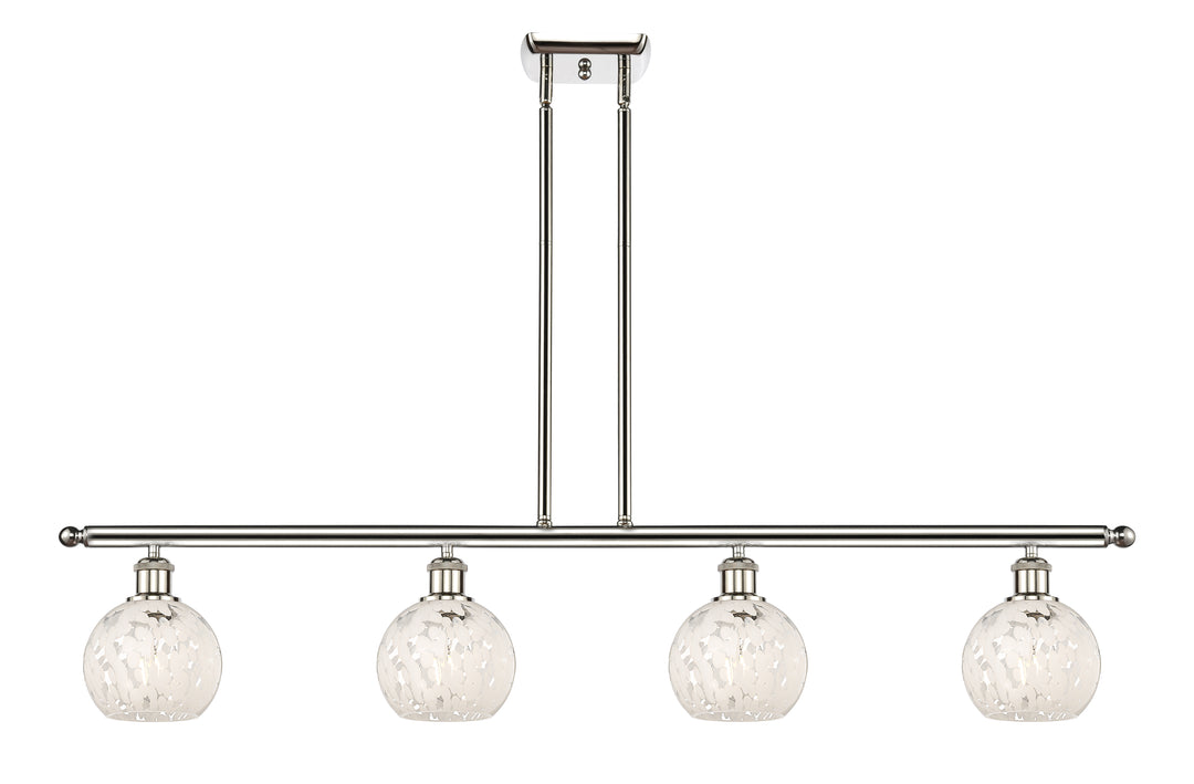 Innovations Lighting White Mouchette 6" Island Light - Polished Nickel