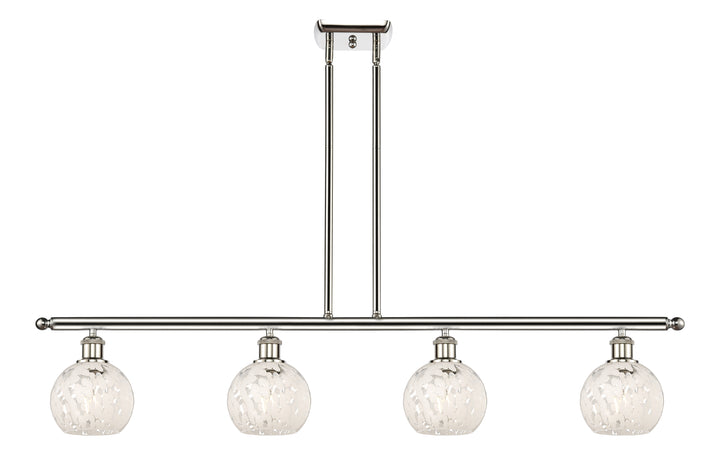 Innovations Lighting White Mouchette 6" Island Light - Polished Nickel
