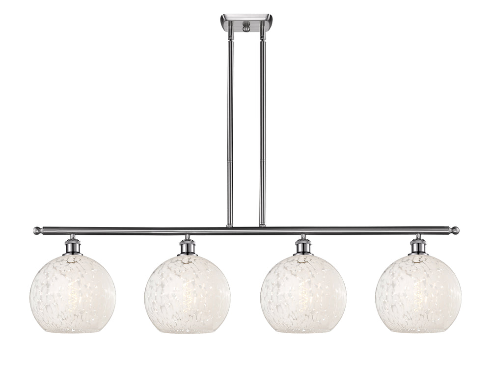 Innovations Lighting White Mouchette 10" Island Light - Brushed Satin Nickel