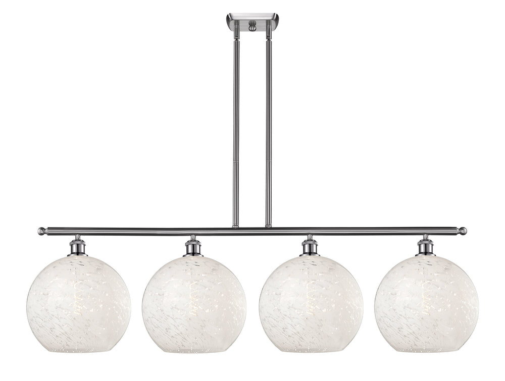 Innovations Lighting White Mouchette 12" Island Light - Brushed Satin Nickel
