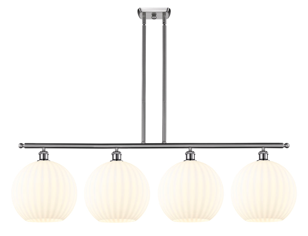 Innovations Lighting White Venetian 12" Island Light - Brushed Satin Nickel