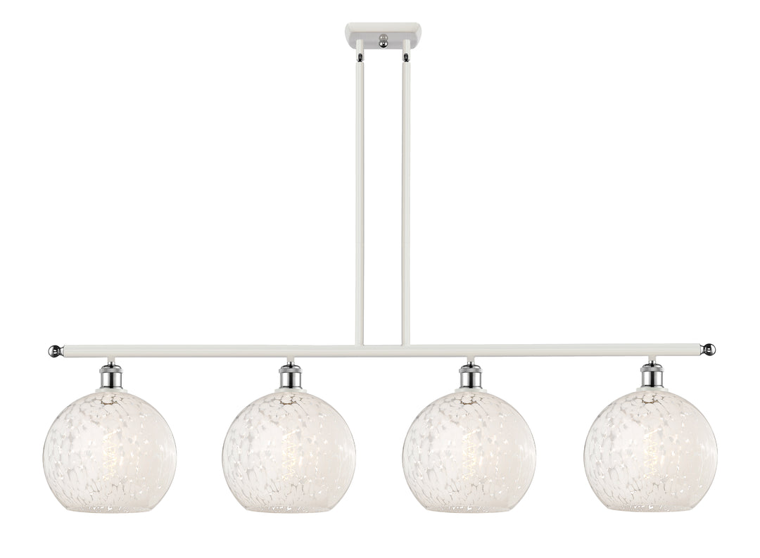Innovations Lighting White Mouchette 10" Island Light - White Polished Chrome
