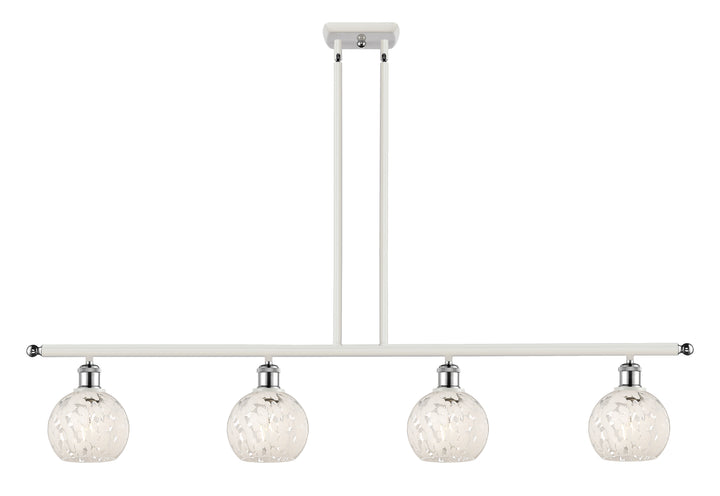 Innovations Lighting White Mouchette 6" Island Light - White Polished Chrome