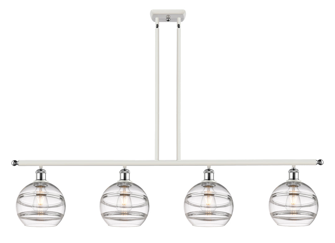 Innovations Lighting Rochester 8" Island Light - White Polished Chrome