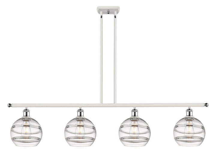 Innovations Lighting Rochester 8" Island Light - White Polished Chrome