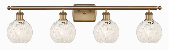 Innovations Lighting White Mouchette 6" Bath Vanity Light - Brushed Brass