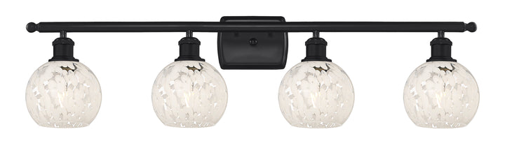 Innovations Lighting White Mouchette 6" Bath Vanity Light - Matte Black