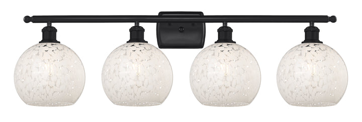 Innovations Lighting White Mouchette 8" Bath Vanity Light - Matte Black Vanity Lights Innovations Lighting   