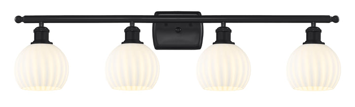 Innovations Lighting White Venetian 6" Bath Vanity Light - Matte Black Vanity Lights Innovations Lighting   