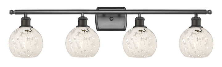 Innovations Lighting White Mouchette 6" Bath Vanity Light - Oil Rubbed Bronze