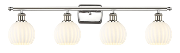 Innovations Lighting White Venetian 6" Bath Vanity Light - Polished Nickel Vanity Lights Innovations Lighting   