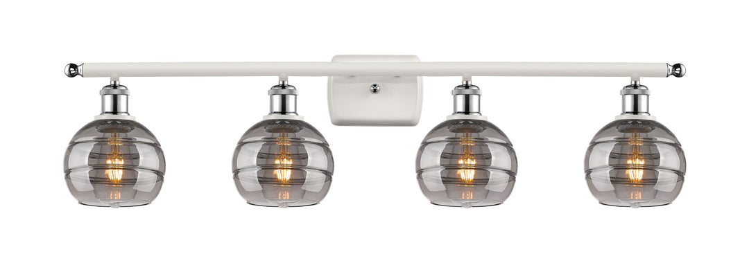 Innovations Lighting Rochester 6" Bath Vanity Light - White Polished Chrome