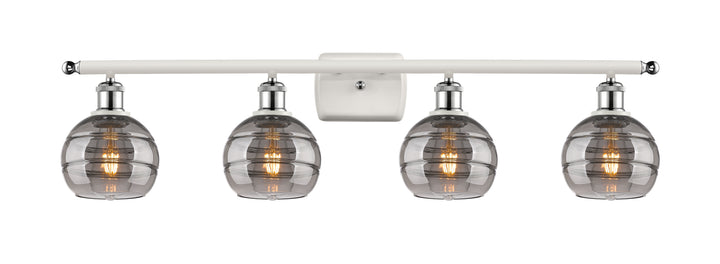 Innovations Lighting Rochester 6" Bath Vanity Light - White Polished Chrome