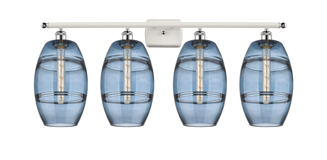 Innovations Lighting Vaz 8" Bath Vanity Light - White Polished Chrome