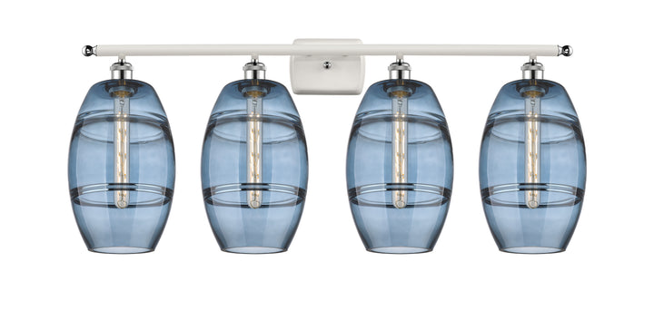 Innovations Lighting Vaz 8" Bath Vanity Light - White Polished Chrome