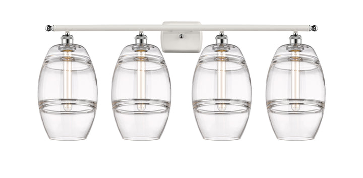 Innovations Lighting Vaz 8" Bath Vanity Light - White Polished Chrome