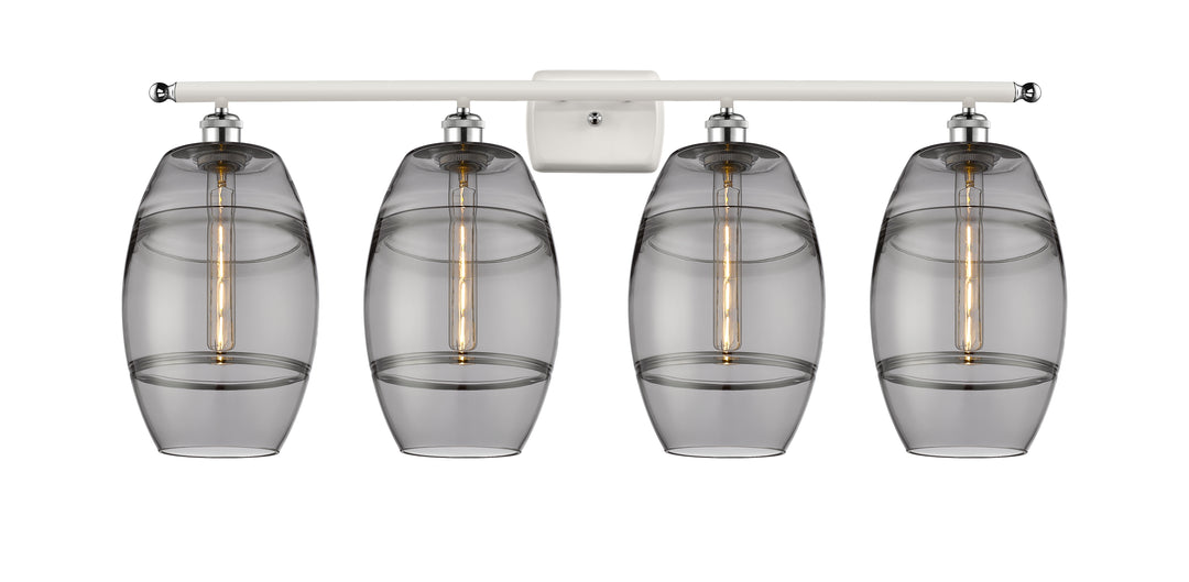 Innovations Lighting Vaz 8" Bath Vanity Light - White Polished Chrome