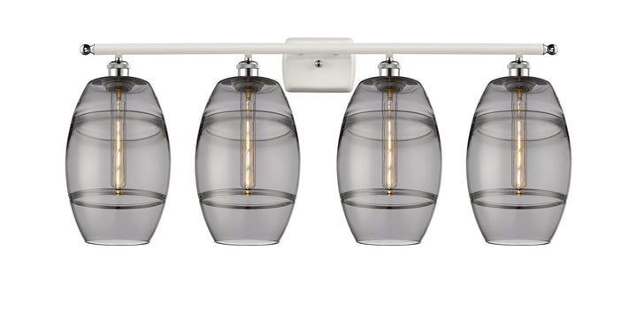 Innovations Lighting Vaz 8" Bath Vanity Light - White Polished Chrome